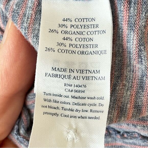 Faherty Polo Shirt Short Sleeves Men’s size S Purple Pink Stripes - Picture 8 of 9